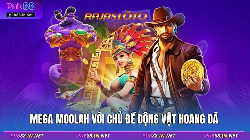 Mega Moolah với chủ đề động vật hoang dã 